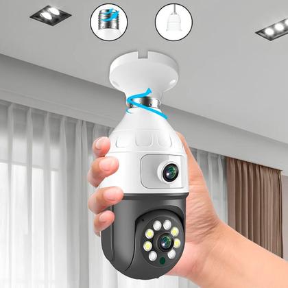 Imagem de Lâmpada Câmera Wifi com Visão Noturna e Monitoramento