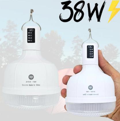 Imagem de Lâmpada Camping Lampião Led 38w Solar Usb Barraca Pesca