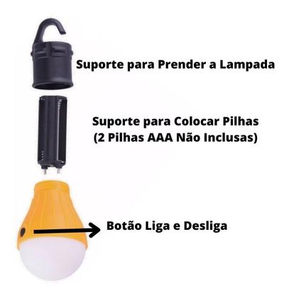 Imagem de Lâmpada Camping Led Pesca Barraca Lanterna Emergência