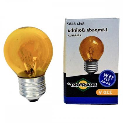 Imagem de Lampada Colorida Brasfort 15Wx220V. Amarela - Kit C/21 Pecas