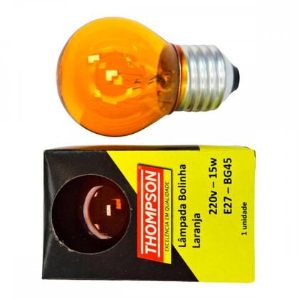 Imagem de Lampada Colorida Thompson 15Wx220V. Laranja - Kit C/10 Pecas