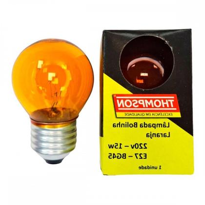 Imagem de Lampada Colorida Thompson 15Wx220V. Laranja - Kit C/10 Pecas