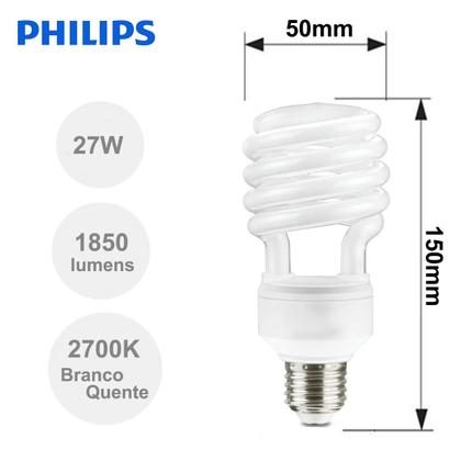 Imagem de Lâmpada Comapcta Espiral 27w 220V E27 2700K Quente Twister