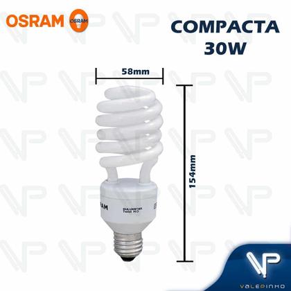 Imagem de Lâmpada compacta espiral ho osram  30w 220v 6500k(branco frio)e27 duluxstar twist