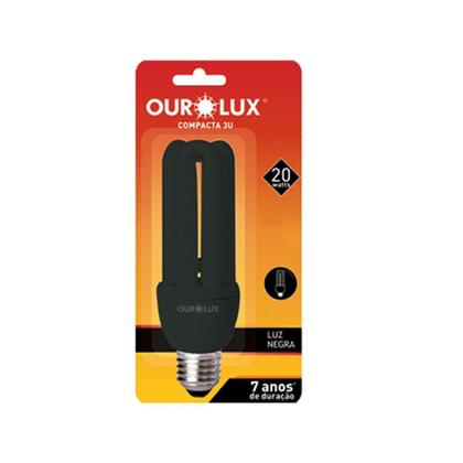 Imagem de Lâmpada Compacta Ourolux 3U Luz Negra 20W