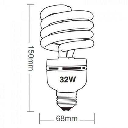 Imagem de Lâmpada Compacta Spiral 32W Taschibra 220V Luz Branca