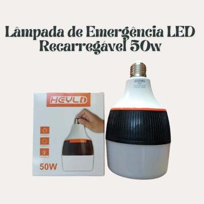 Imagem de Lâmpada De Emergência 30w 6h Ligada Após Faltar Energia Led Bivolt Heyli