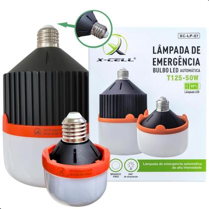 Imagem de Lâmpada De Emergência Bulbo Led Automática E27 50w Bivolt Potente Para Camping Pesca