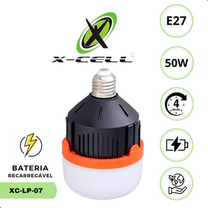 Imagem de Lâmpada De Emergência Bulbo Led Automática E27 50w Bivolt Potente Para Camping Pesca