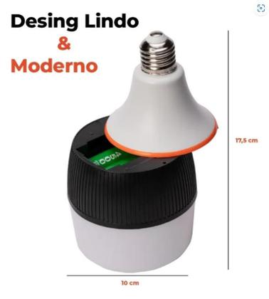 Imagem de Lâmpada de Emergência Led 30W 10h Ligada Após falta de Energia