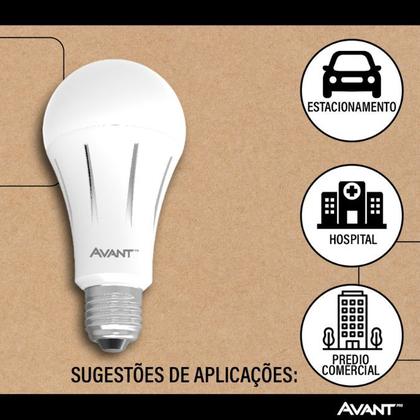 Imagem de Lâmpada de emergência pera led 9w 6000k ip20 - avant