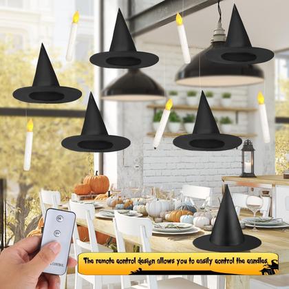 Imagem de Lâmpada de Halloween Joottuan 12 Witch Hats, conjunto de 12 velas LED