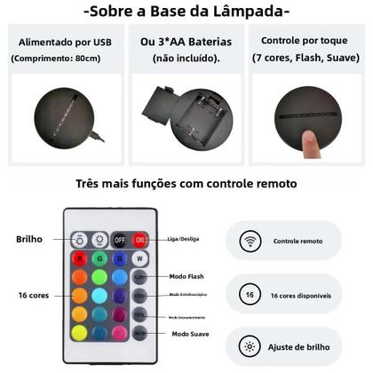 Imagem de Lâmpada De Ilusão 3D De Carro Esportivo Para Quarto Infantil Com Sensor De Toque LED Luz Noturna