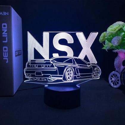 Imagem de Lâmpada De Ilusão 3D De Carro Esportivo Para Quarto Infantil Com Sensor De Toque LED Luz Noturna