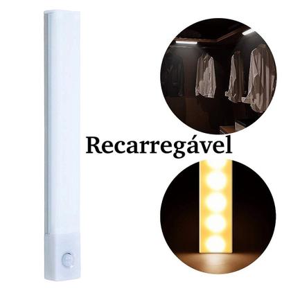Imagem de Lâmpada De Led Com Sensor De Movimento Luminária Emergencial Corredor Banheiro Recarregável