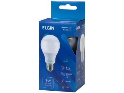 Imagem de Lâmpada de LED Elgin Branca E27 9W - 6500K Bulbo A60