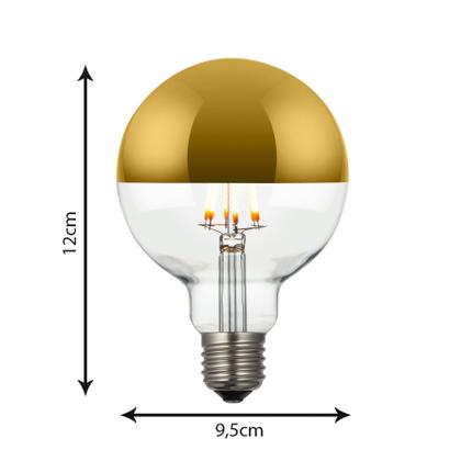 Imagem de Lâmpada de LED Filamento G95 Globo 6W 480lm Luz Amarela Bivolt Gmh
