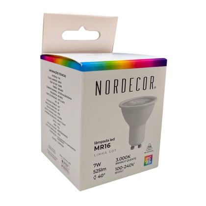 Imagem de Lâmpada de Led Sof Dicroica 7W 3000K 40 IRC 95 GU10 Bivolt - Nordecor - 1123