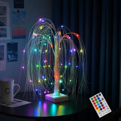 Imagem de Lâmpada de mesa AOLTNRC Lighted Willow Tree 60 LED 2FT com temporizador