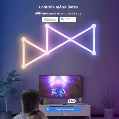 Imagem de Lâmpada de Parede LED RGB WiFi Inteligente - Controle via App, Sincronização Musical e Backlight para TV