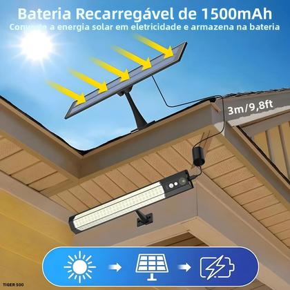 Imagem de Lâmpada De Parede LED Solar Com Sensor De Movimento Para Exterior IP65 À Prova d'Água Recarregável