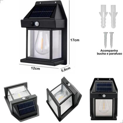 Imagem de Lâmpada de Parede Solar com Sensor