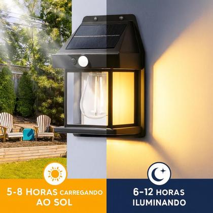 Imagem de Lâmpada de parede solar com sensor