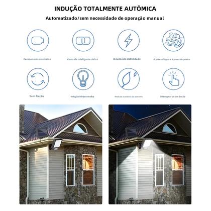 Imagem de Lâmpada de Parede Solar LED com Sensor de Movimento - À Prova D'Água - Ideal para Jardim