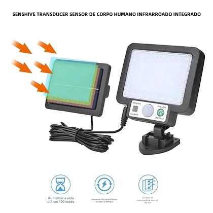 Imagem de Lâmpada de Parede Solar LED com Sensor de Movimento - À Prova D'Água - Ideal para Jardim