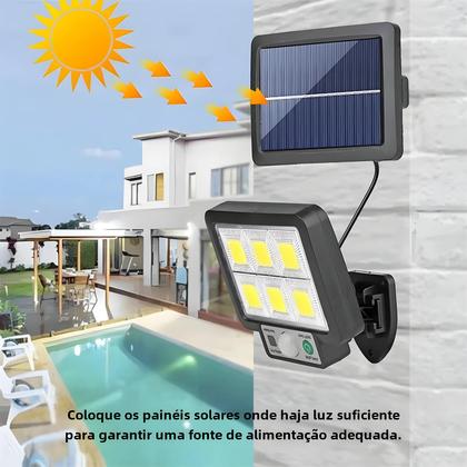 Imagem de Lâmpada de Parede Solar LED com Sensor de Movimento - À Prova D'Água - Ideal para Jardim