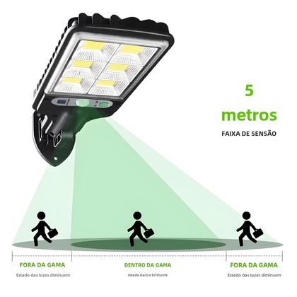 Imagem de Lâmpada de Parede Solar LED com Sensor de Presença - Ideal para Pátio, Jardim, Terraço e Garagem