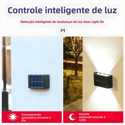 Imagem de Lâmpada de Parede Solar LED Super Brilhante à Prova D'Água - Iluminação Externa para Varanda e Fachada