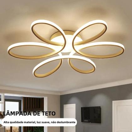 Imagem de Lâmpada de Teto LED Moderna - Ideal para Quarto, Sala, Cozinha e Escritório