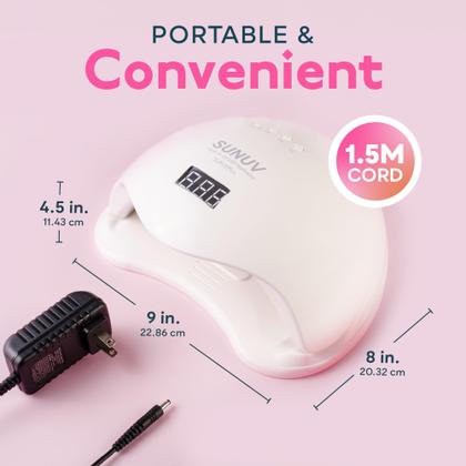 Imagem de Lâmpada de unhas LED UV SUNUV Sun5plus com sensor e 4 temporizadores