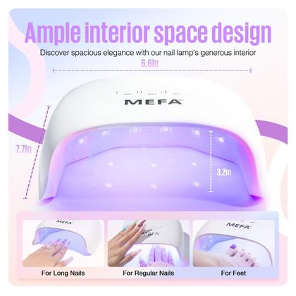Imagem de Lâmpada de unhas UV MEFA 72W com base e revestimento superior para unhas de gel
