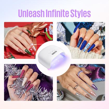 Imagem de Lâmpada de unhas UV MEFA 72W com base e revestimento superior para unhas de gel