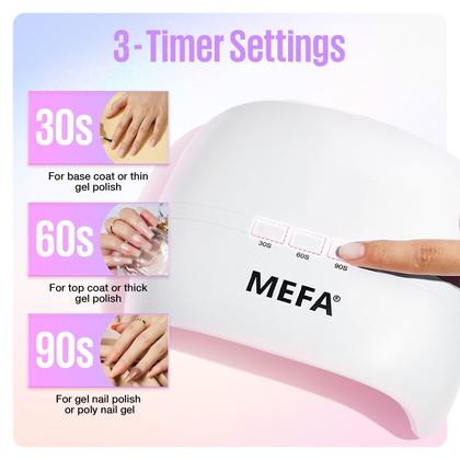 Imagem de Lâmpada de unhas UV MEFA 72W com base e revestimento superior para unhas de gel