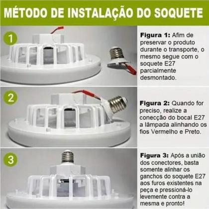 Imagem de Lâmpada De Ventilador De Teto Led Ajustável Pequena E27 48w Luz Branco-frio 110v/220v
