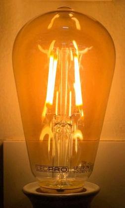 Imagem de Lâmpada Decorativa Filamento Led St64 Retrô E27 4w 2400k