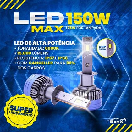 Imagem de Lampada farol baixo corolla 2020 2021 2022 2023 2024 2025 15000 lumens