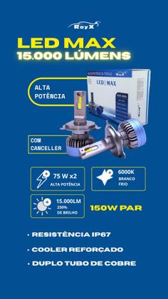 Imagem de Lampada farol mais forte civic g10 farol projetor milha 15000 lumens