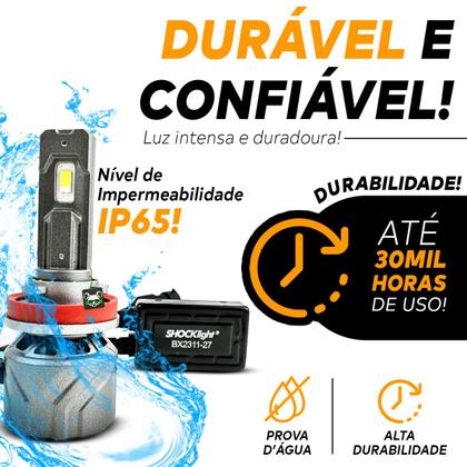 Imagem de Lâmpada Farol Shocklight Ultra Led S17x Nano H8 H9 H11 H16-2 5500 Lumens 6500K 55w