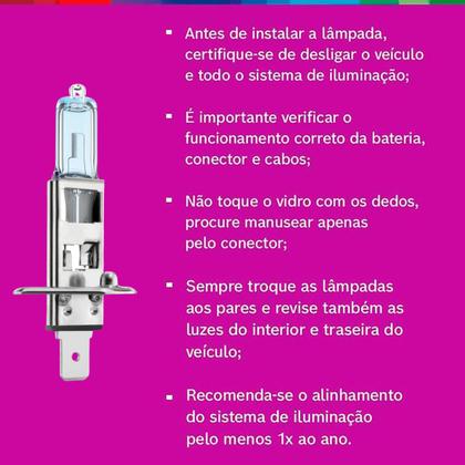 Imagem de Lâmpada Farol Xenon Branco BOSCH H1 3700K 12V 55W Intense White Xenon Blue