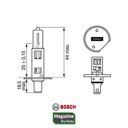 Imagem de Lâmpada Farol Xenon Branco BOSCH H1 3700K 12V 55W Intense White Xenon Blue