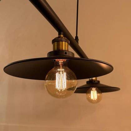 Imagem de Lâmpada Filamento Carbono G80 Retrô Vintage 40w Branco Quente Bivolt ILAG80