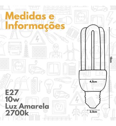 Imagem de Lâmpada Fluorescente Compacta DULUXSTAR 10w 3u 2700k Osram