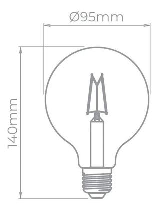 Imagem de Lâmpada Globo Filamento Led Baloon 8g G95 6w E27 Ambar