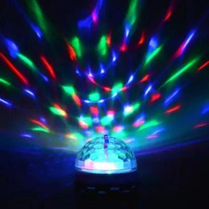 Imagem de Lampada Globo Luz Led Rgb Giratória Bola Maluca Festa