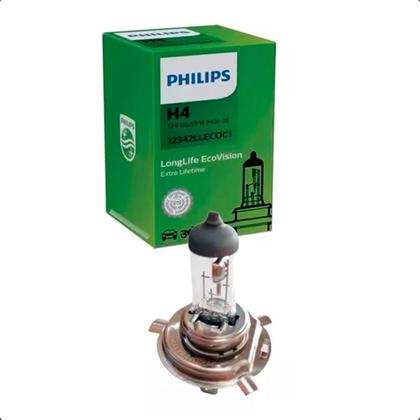 Imagem de Lâmpada Halógena H4 LongLife EcoVision Philips 55/60W 12V
