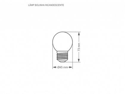 Imagem de Lâmpada Incandescente Bolinha Azul 15W - Taschibra